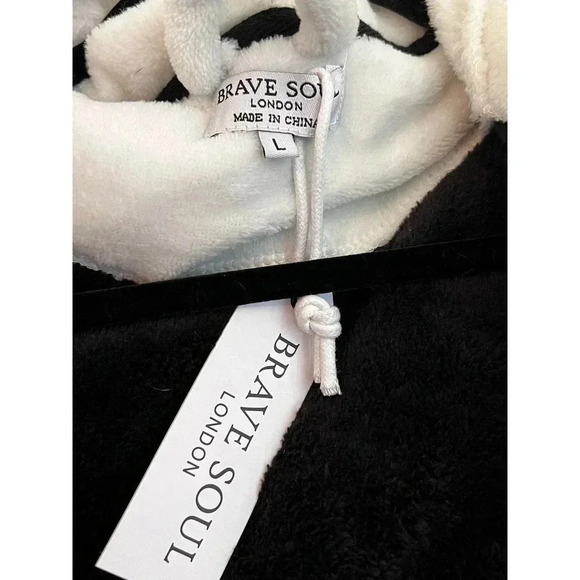 Brave soul London panda robe NWT large - Picture 2 of 4